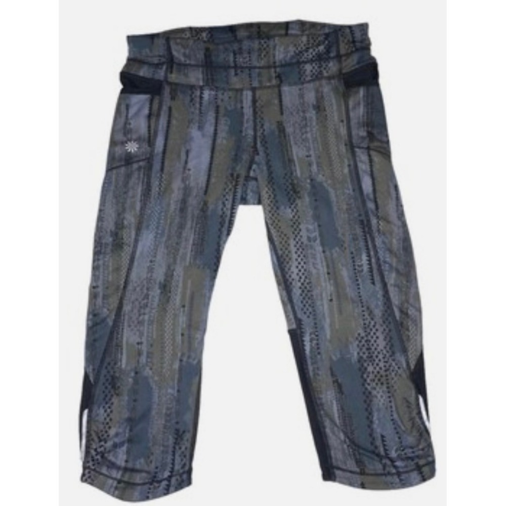 Athleta Women's Capri Leggings‎ Small Gray Patterned Athletic Workout